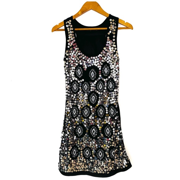 Theme Dresses & Skirts - THEME Sequin Sleeveless Black Mini Dress